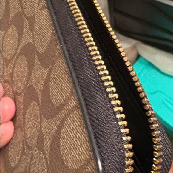 Coach Brown Purse With Leopard Print On Straps set - Picture 6 of 16